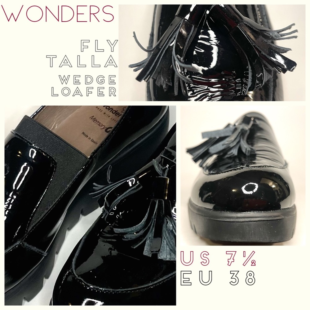Wonders - Fly Talla - Wedge Loafers sz 7.5/38